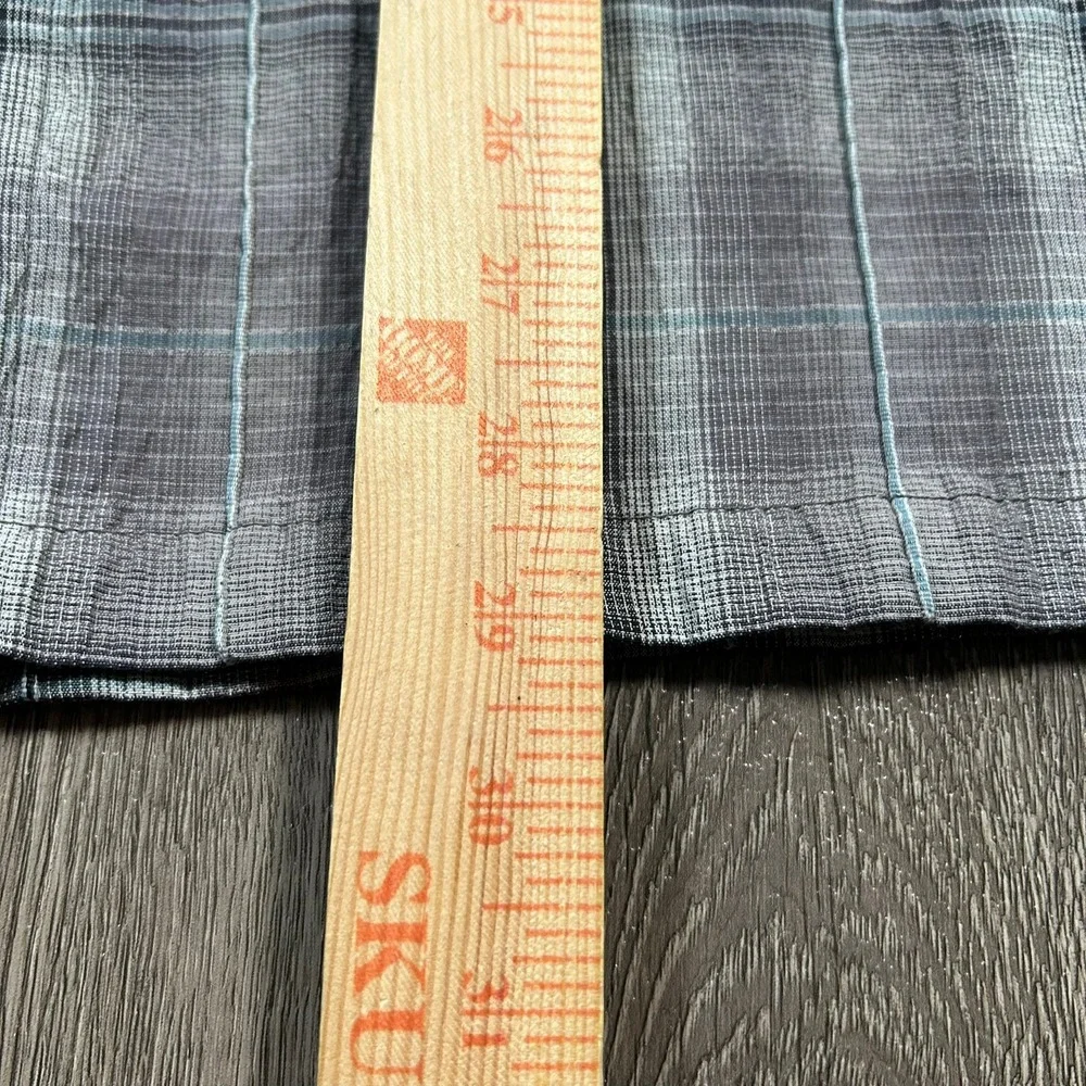 KUHL Button Down Shirt Large Grey Plaid Long Sleeve Mountain Grown Stretch